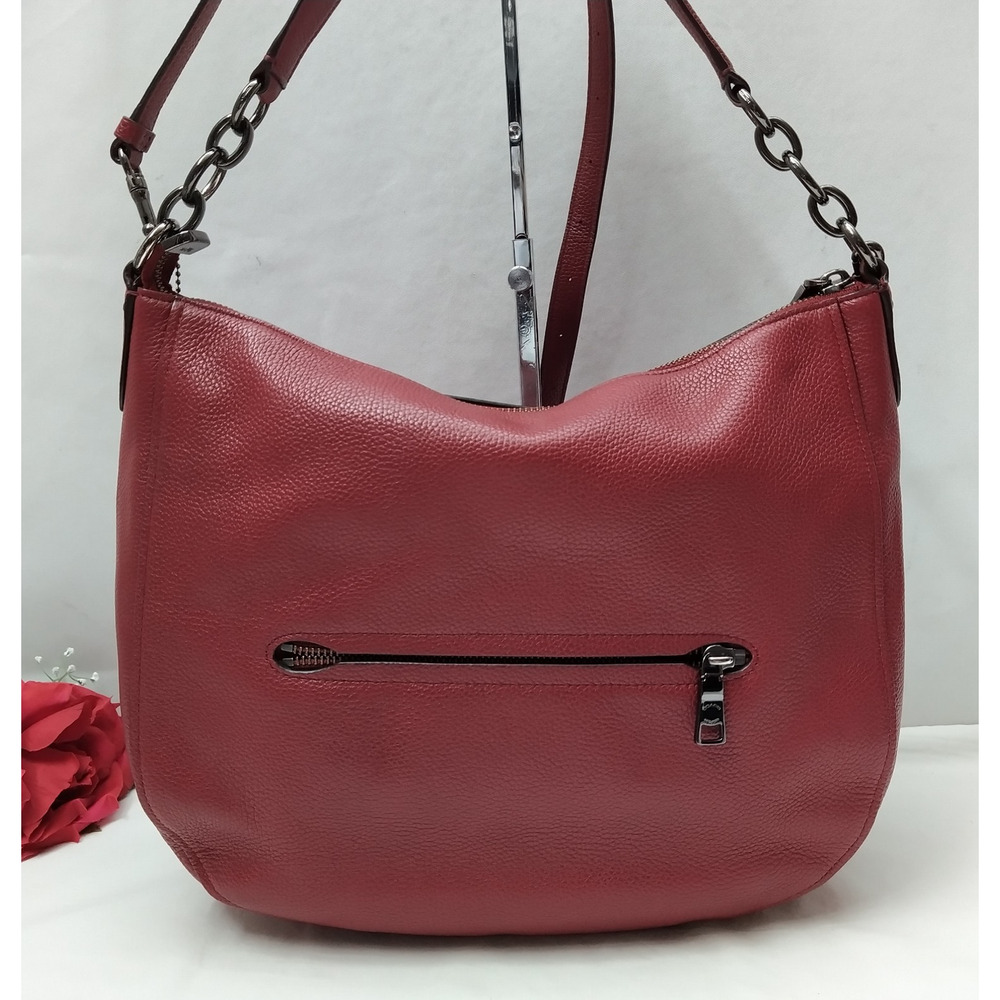 Coach Chelsea Red Leather Zipper Crossbody Shoulder Bag - Picture 2 of 16